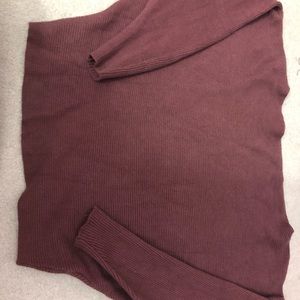 Light Maroon off the shoulder sweater